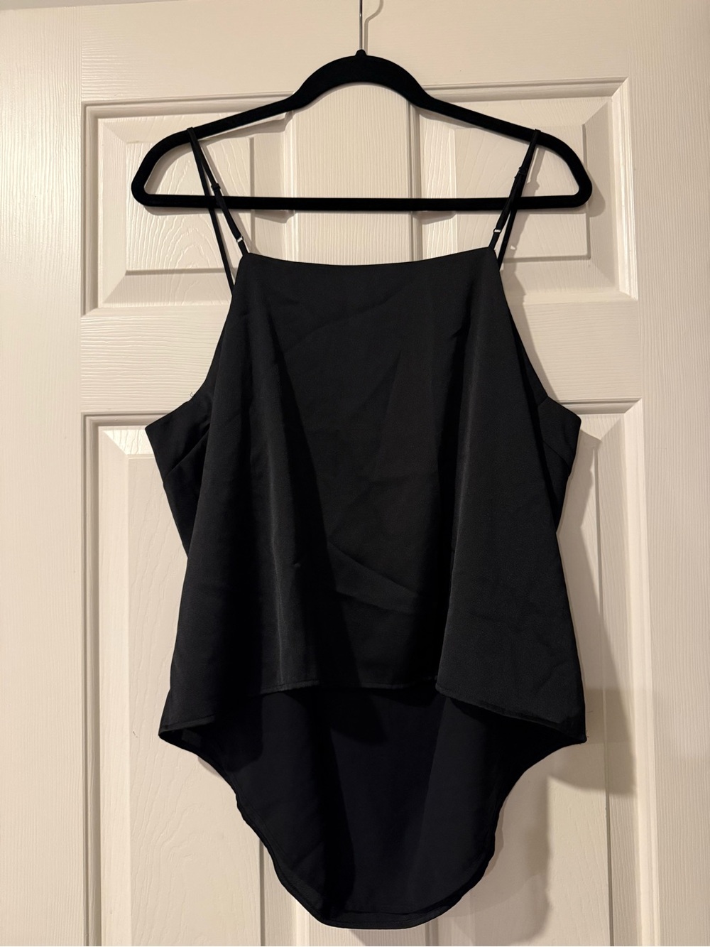 Express Black Satin V-Neck Jeweled Cami - Picture 4 of 4